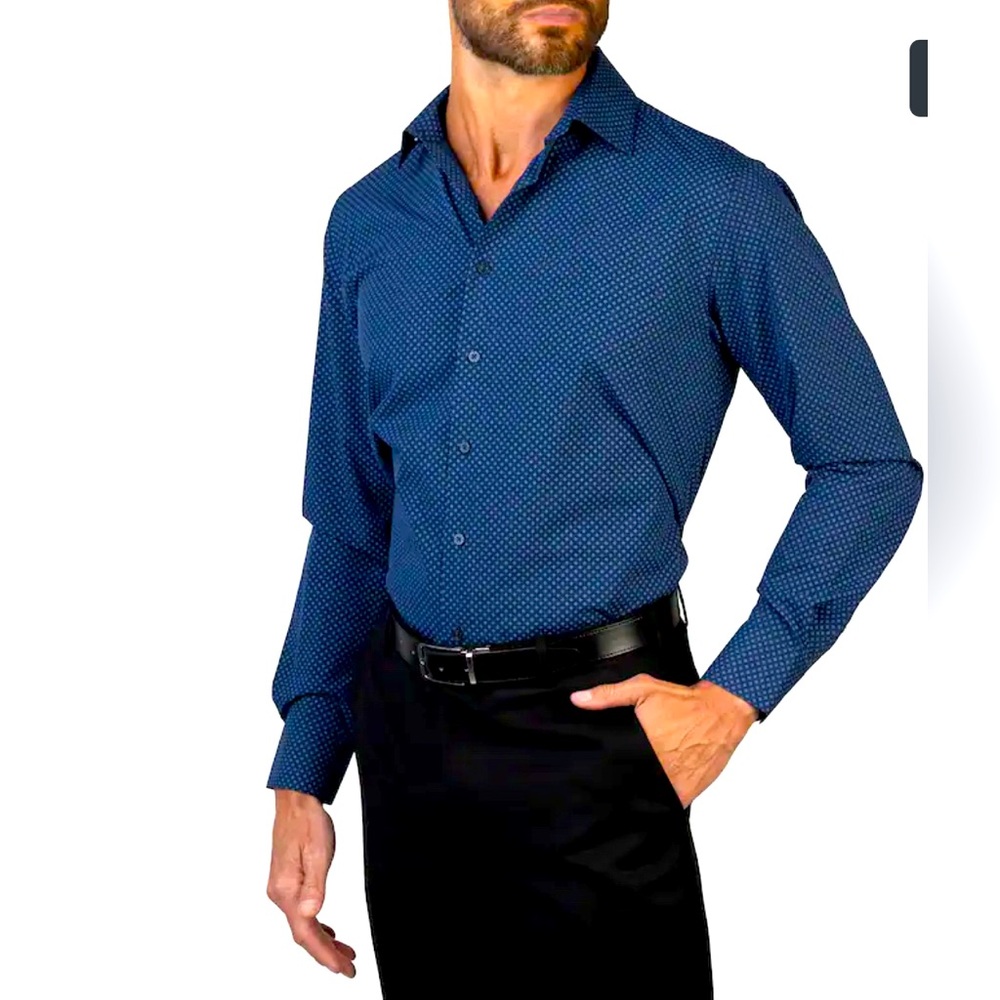 NWT Lucky Brand Stretch Slim Fit Button Down Dress Shirt Medium